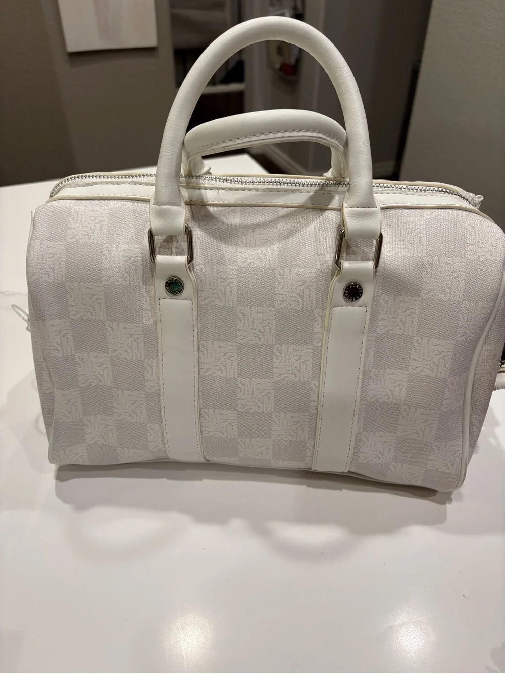 NWOT Steve Madden White Bkali Satchel Crossbody Bag.